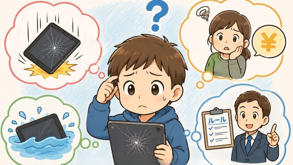 学校のタブレットを壊したらいくらかかる?