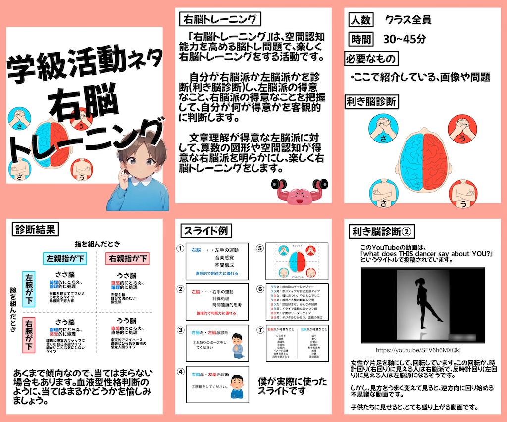 学校で右脳トレーニングしよう