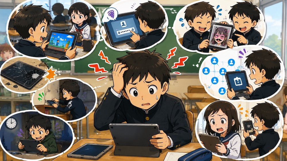 学校のタブレットが原因で起きたトラブル