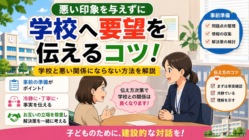 学校へ要望を伝えるコツ