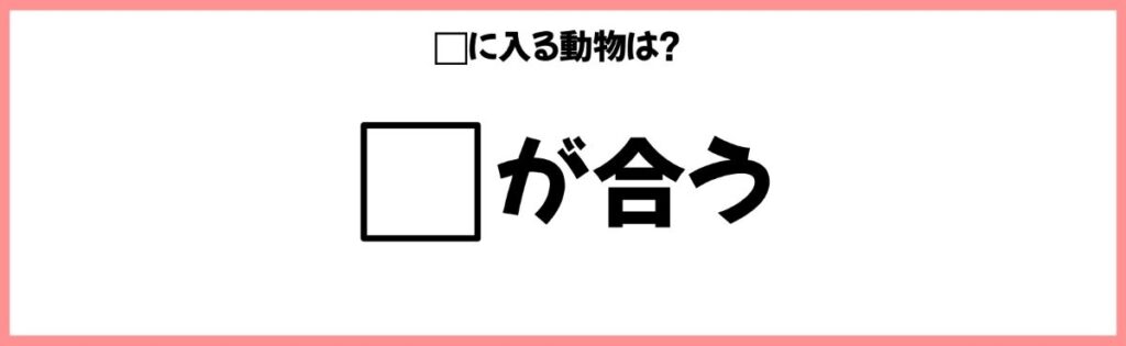 動物を使ったことわざクイズの画像