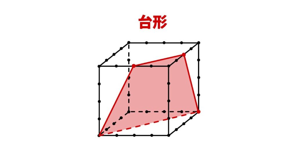 立方体の断面図を答える問題