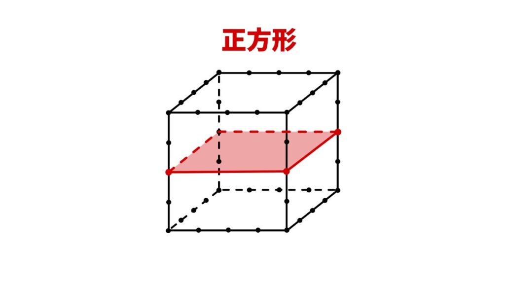 立方体の断面図を答える問題