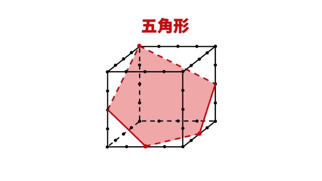 立方体の断面図を答える問題