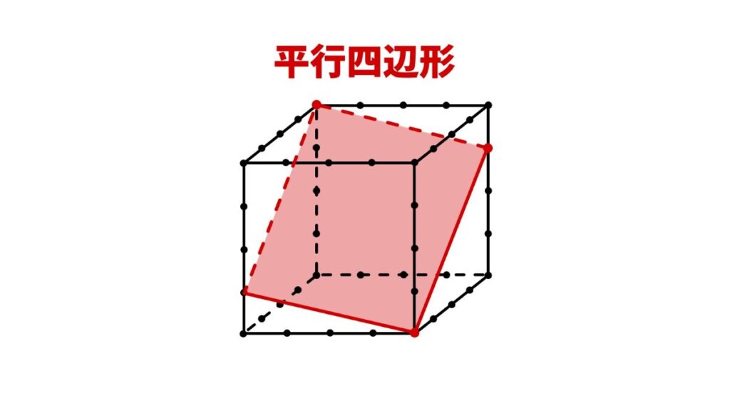 立方体の断面図を答える問題