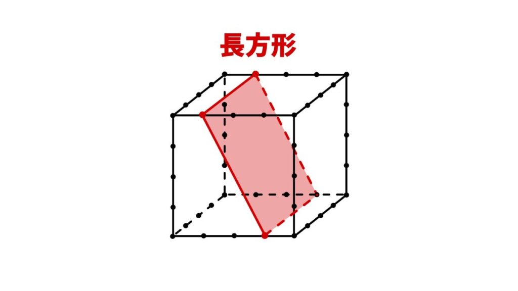 立方体の断面図を答える問題