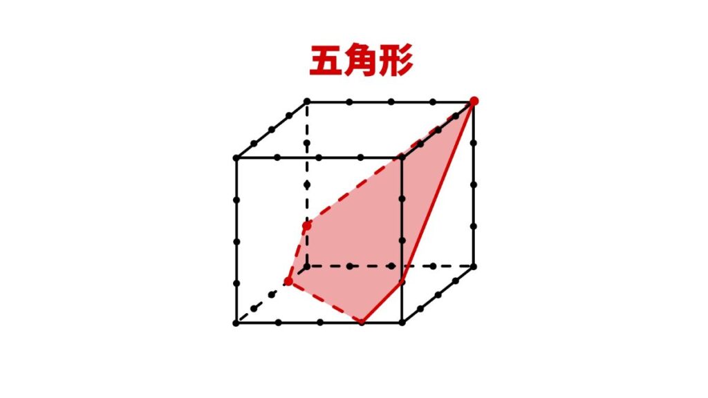 立方体の断面図を答える問題