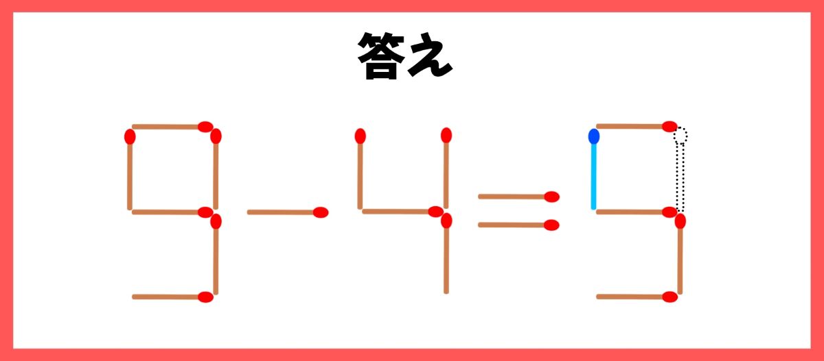 マッチ棒計算問題
