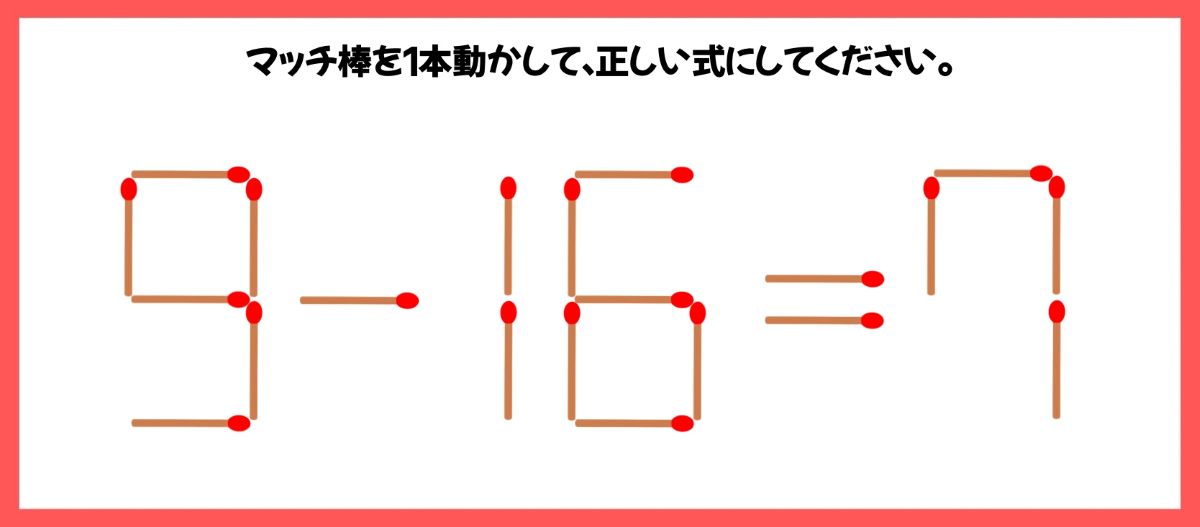 マッチ棒計算問題