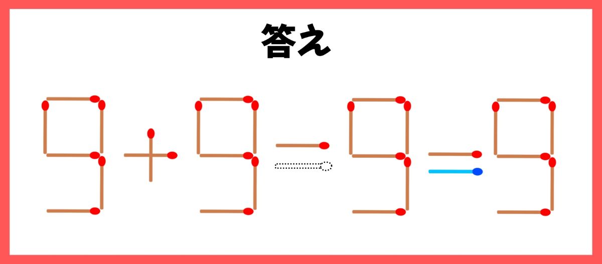マッチ棒計算問題