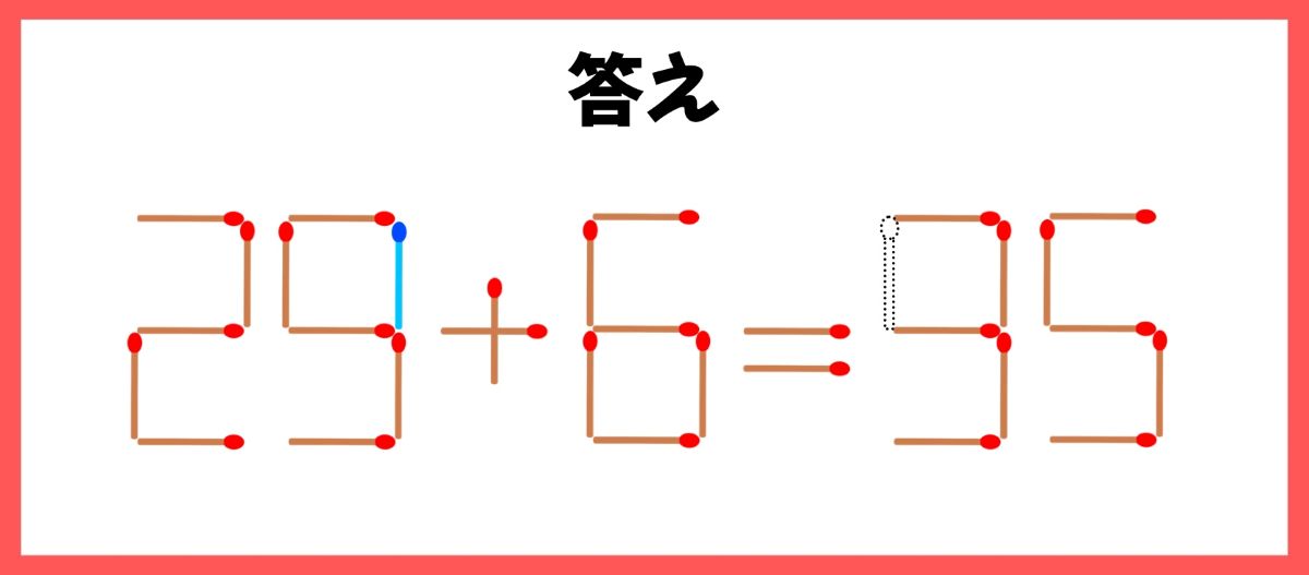 マッチ棒計算問題