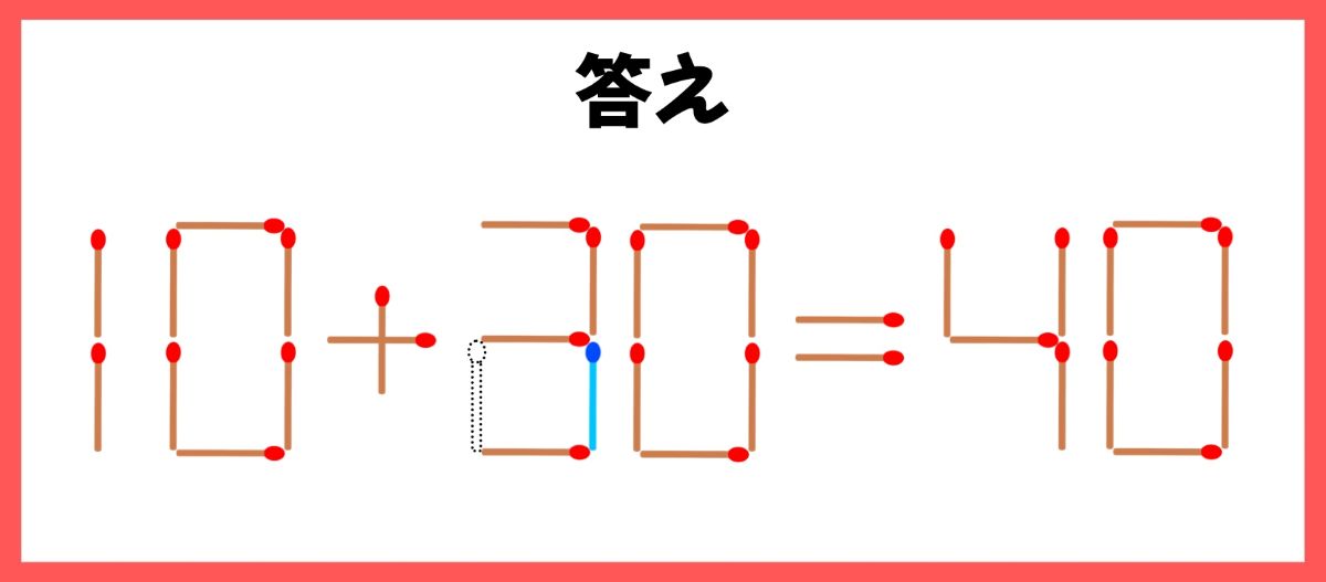 マッチ棒計算問題