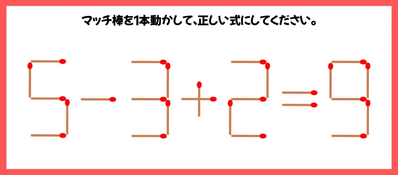 マッチ棒計算問題