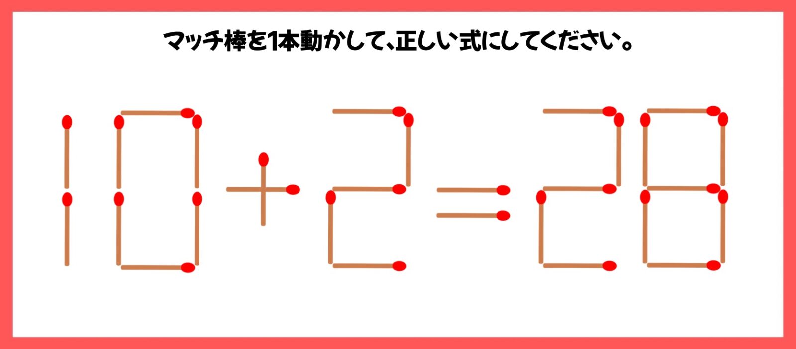 マッチ棒計算問題