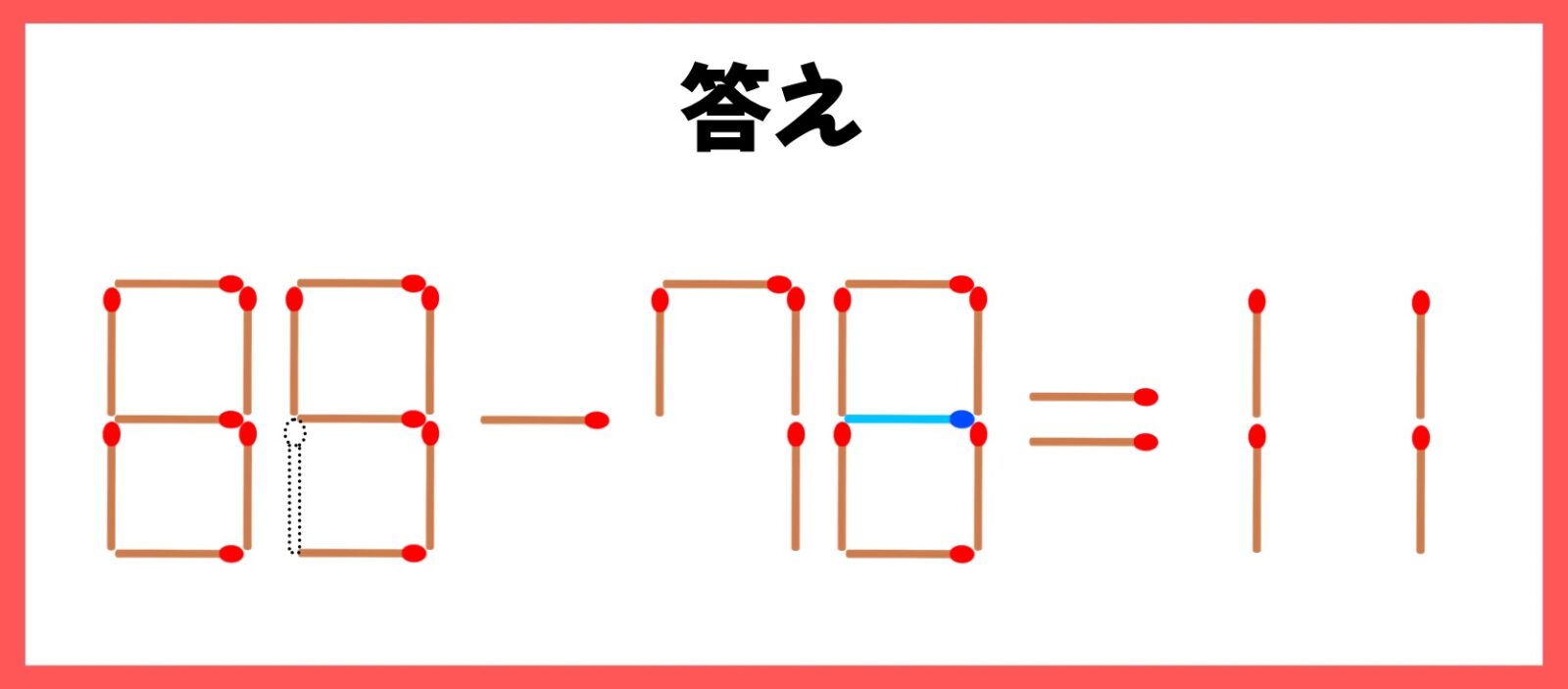 マッチ棒計算問題