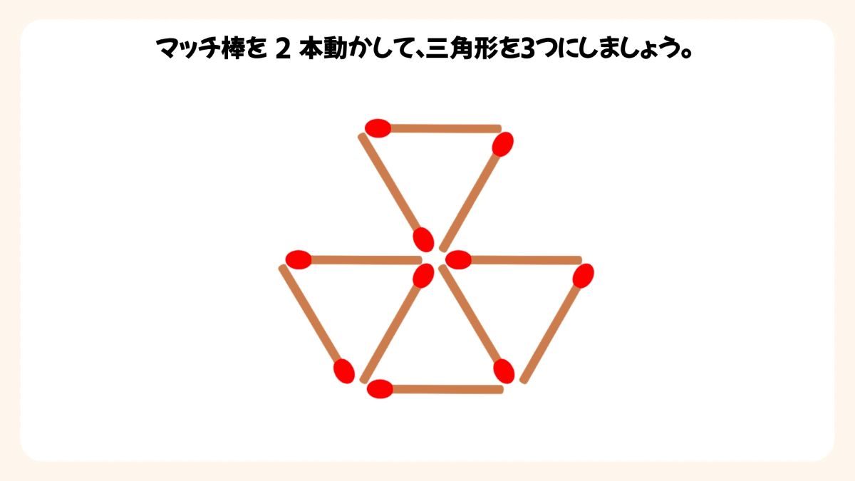 マッチ棒パズルクイズの画像
