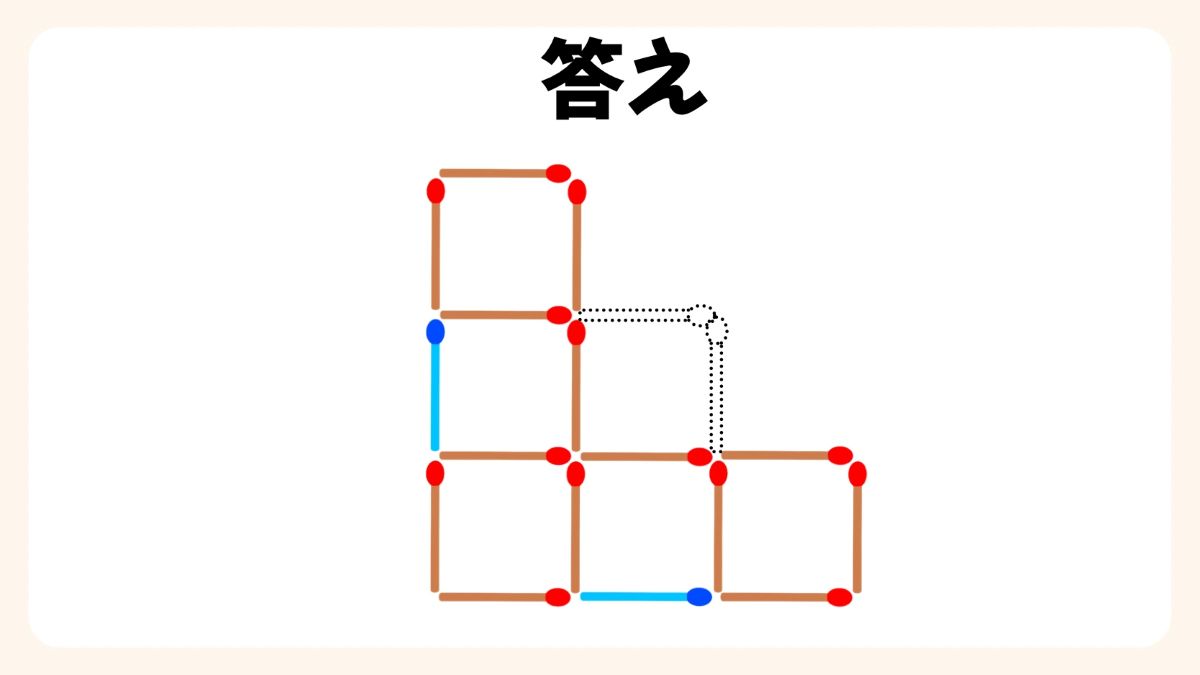 マッチ棒パズルクイズの画像