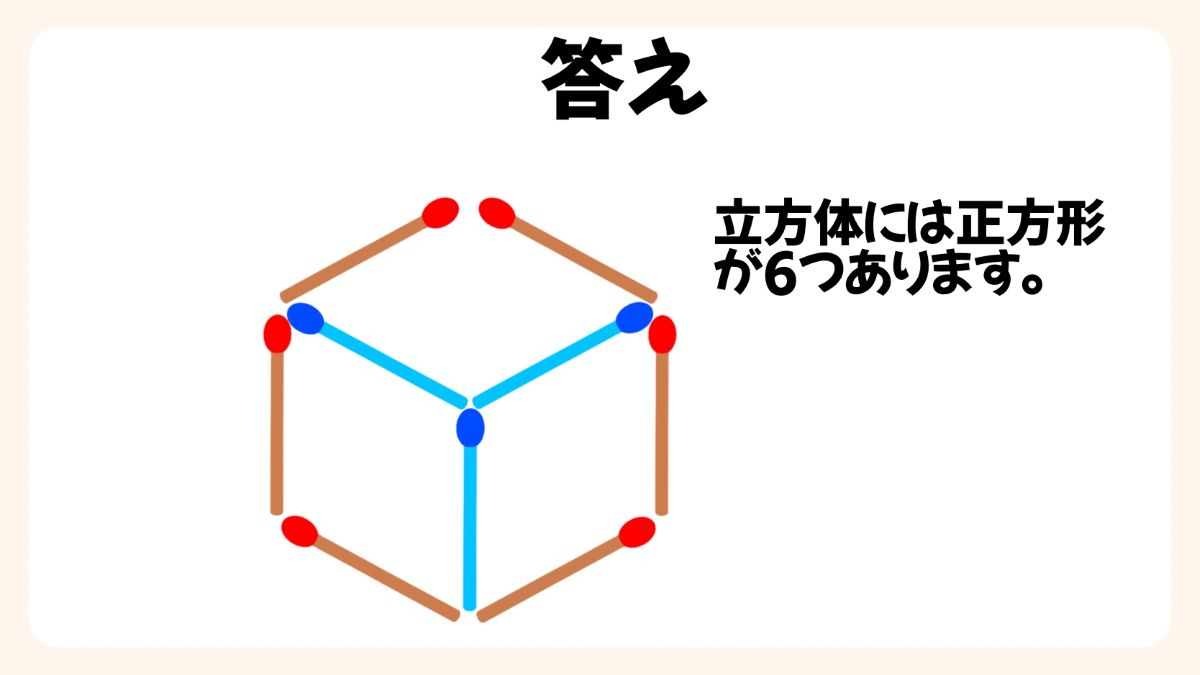マッチ棒パズルクイズの画像