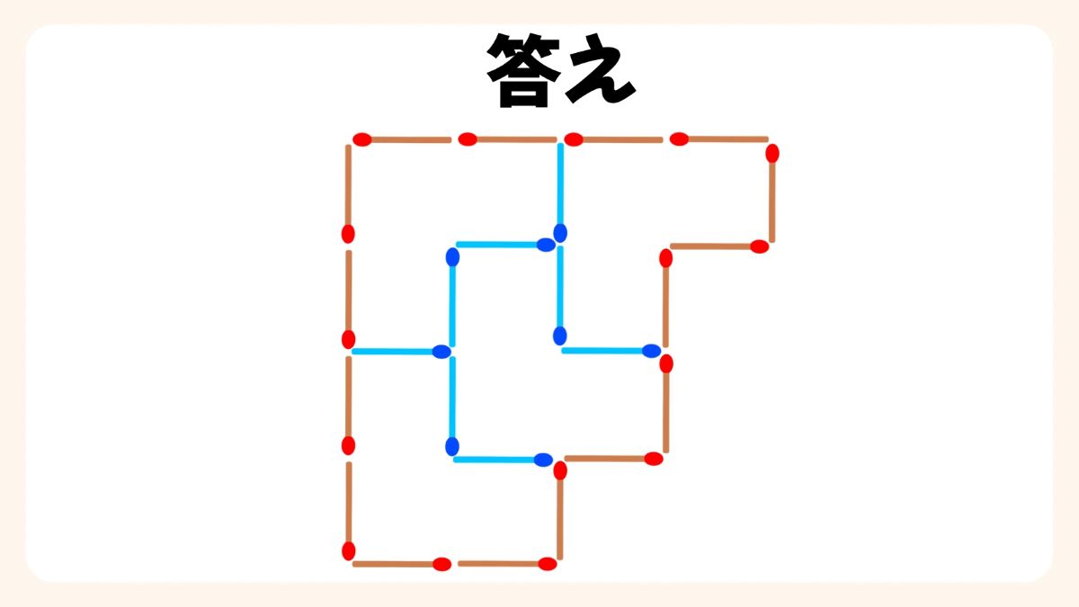 マッチ棒パズルクイズの画像