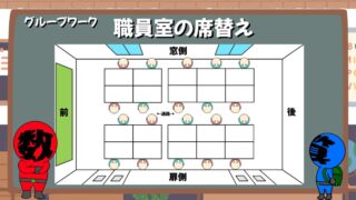 グループワーク「職員室の席替え」画像