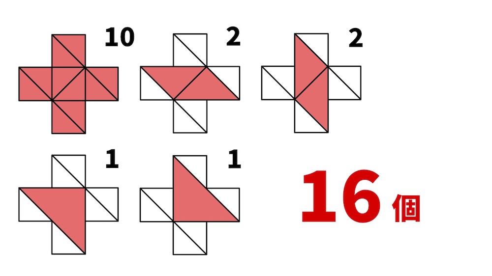 三角形は何個ある？パズルクイズの画像