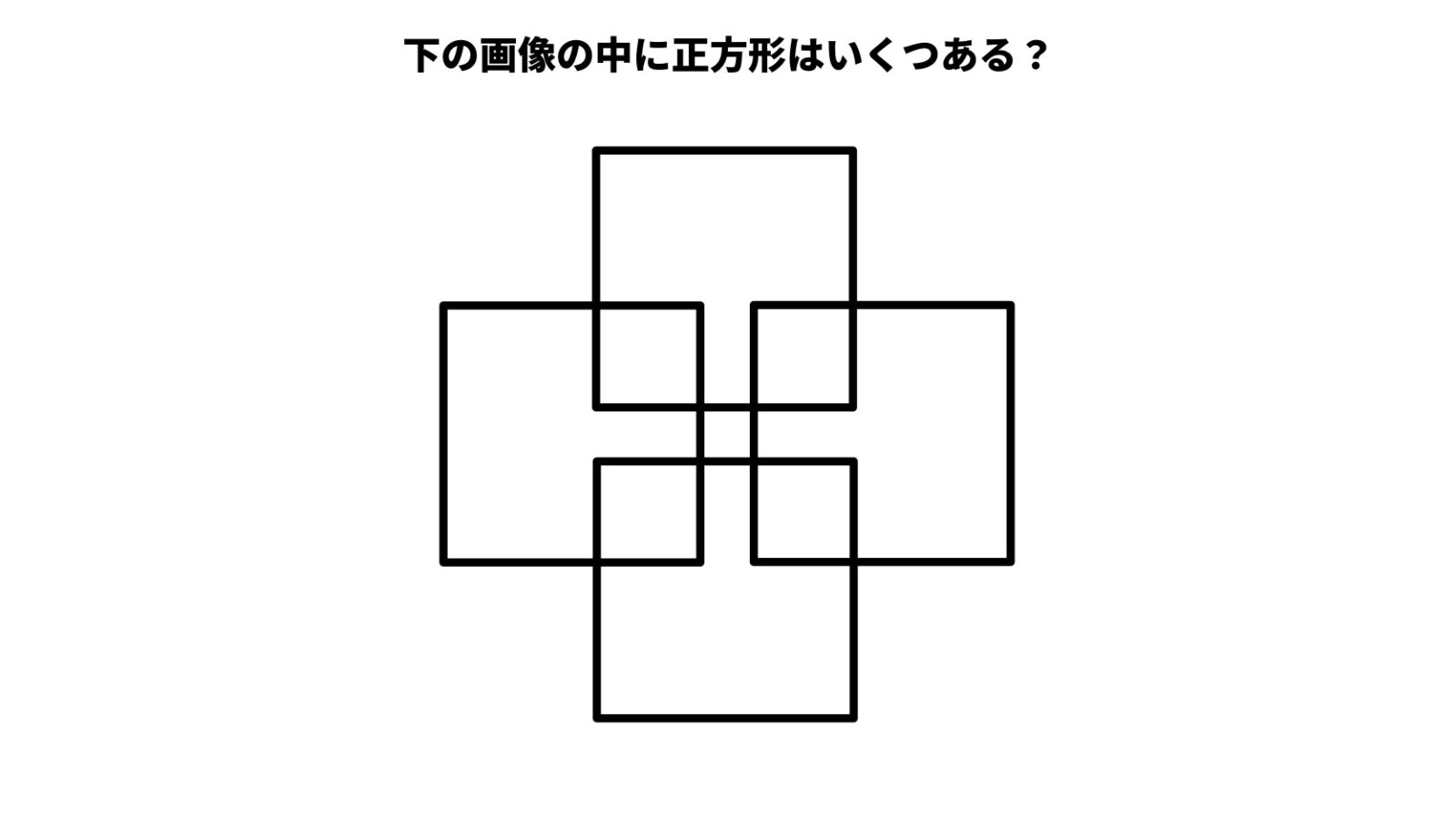正方形は何個ある?