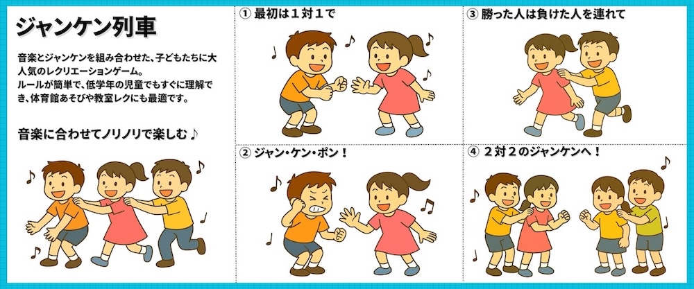 【幼児〜低学年向けレク】じゃんけん列車