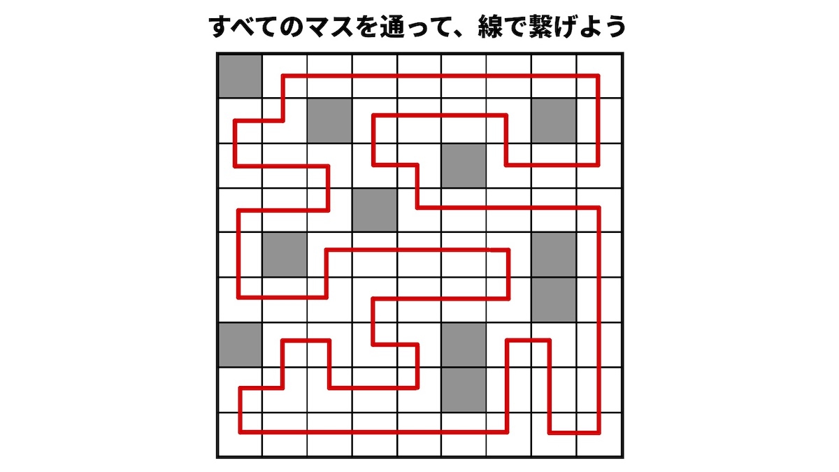 全てのマスを通ってゴールを目指す（全踏破迷路）の画像