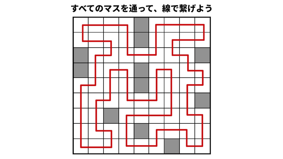 全てのマスを通ってゴールを目指す（全踏破迷路）の画像