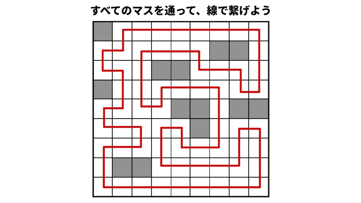 全てのマスを通ってゴールを目指す（全踏破迷路）の画像
