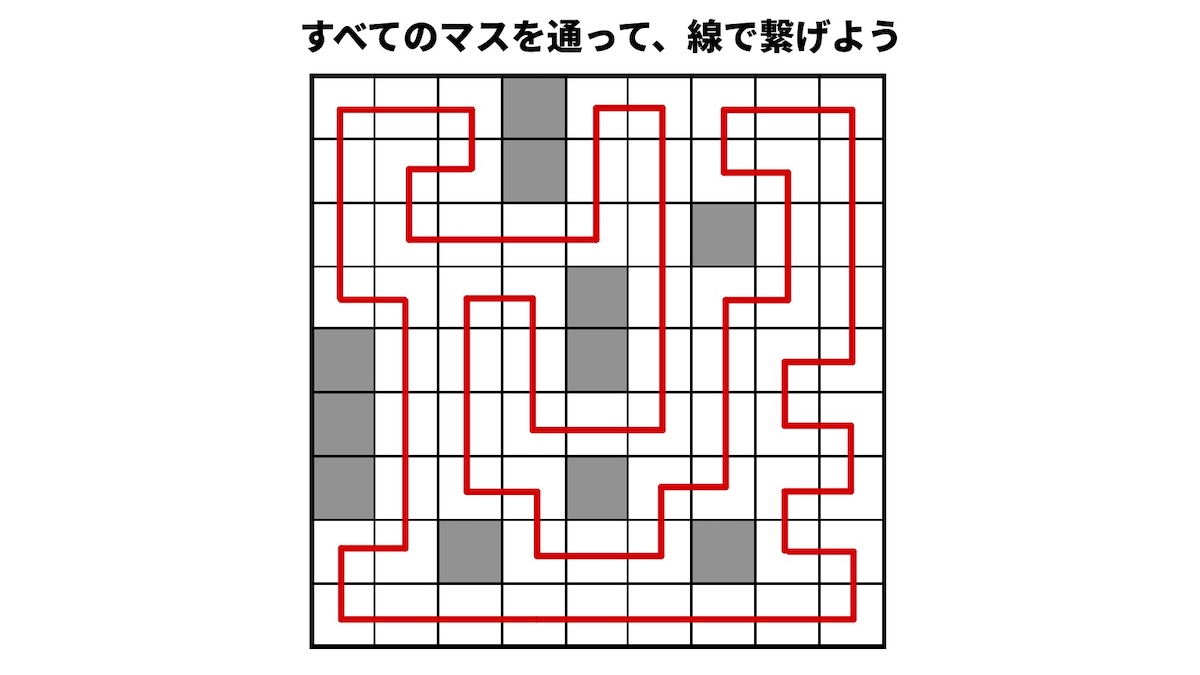 全てのマスを通ってゴールを目指す（全踏破迷路）の画像
