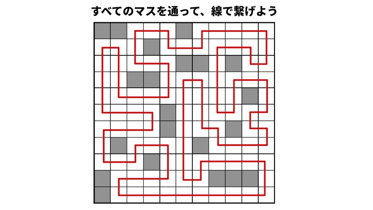全てのマスを通ってゴールを目指す（全踏破迷路）の画像
