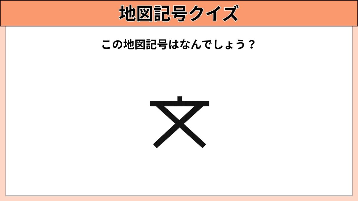 小中学生むけ地図記号クイズの画像