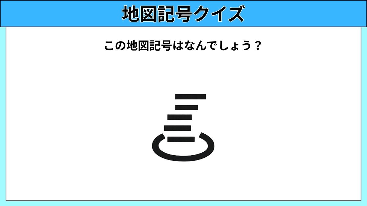 大人でも難しい地図記号クイズの画像