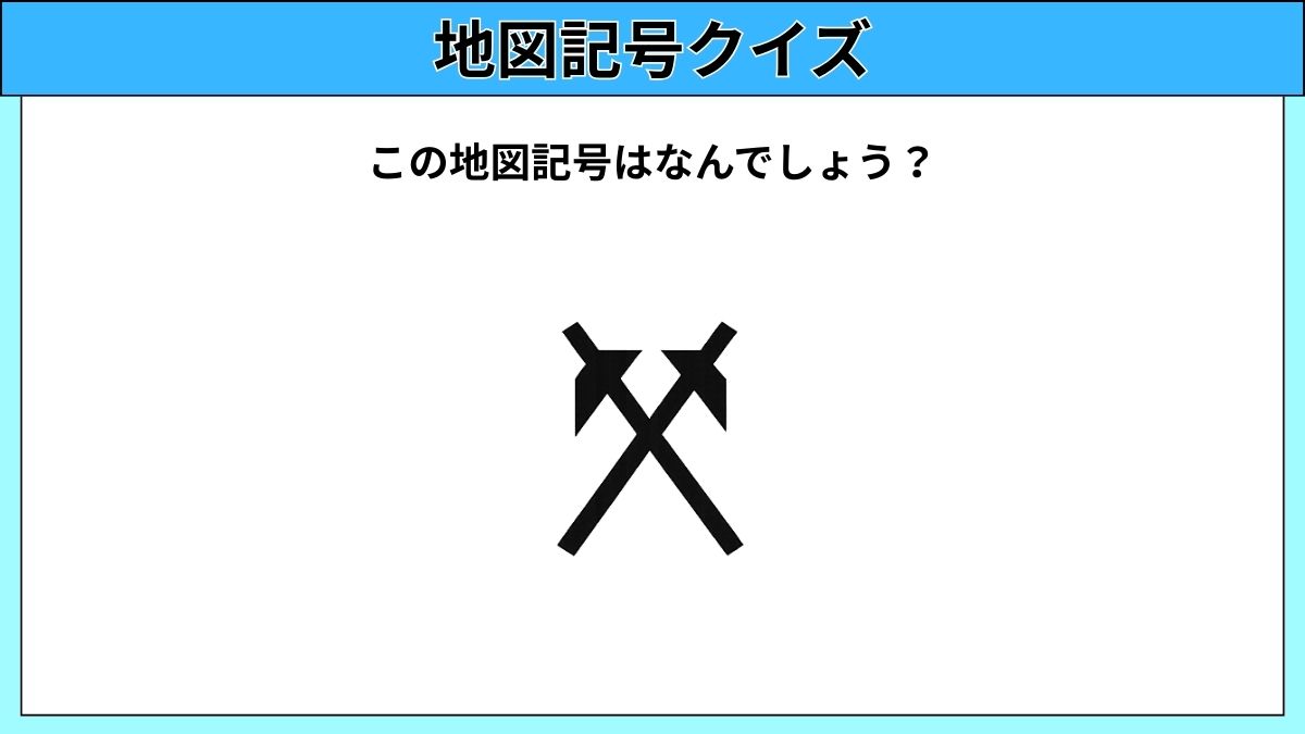 大人でも難しい地図記号クイズの画像