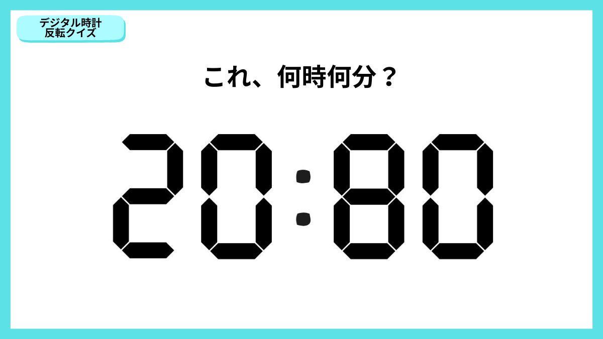デジタル時計反転クイズの画像