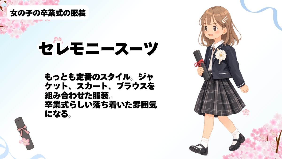 女の子の卒業式の服装の画像