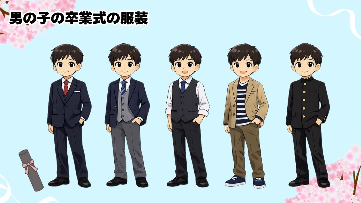 男の子の卒業式の服装の画像