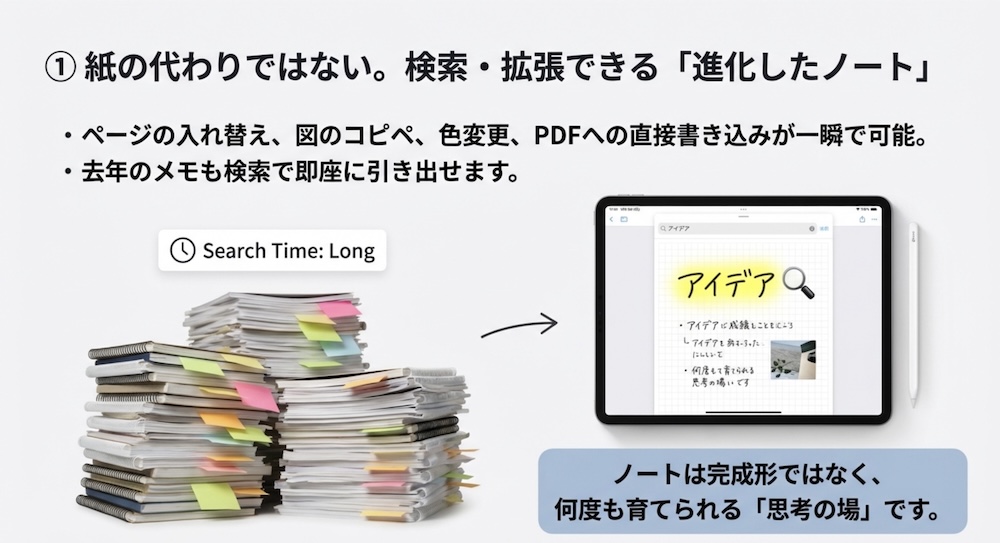 iPadがあればノートとして使える