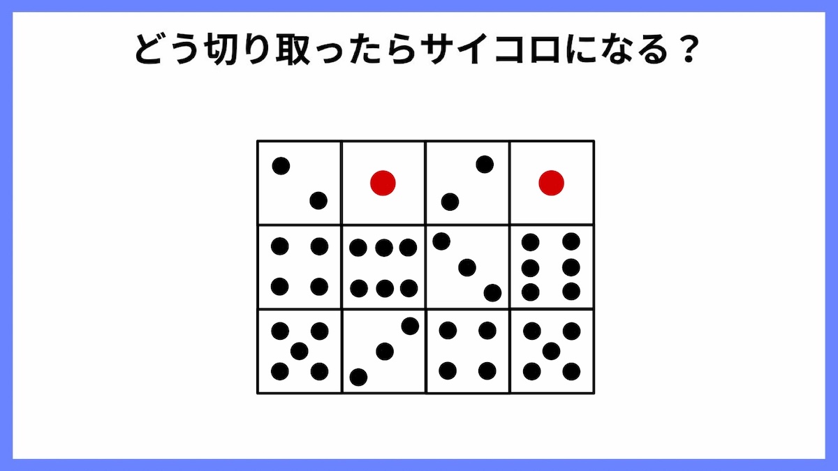 どう切り取るとサイコロになる？