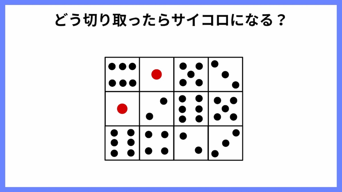 どう切り取るとサイコロになる？