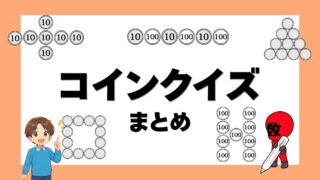 コインを使ったクイズの画像