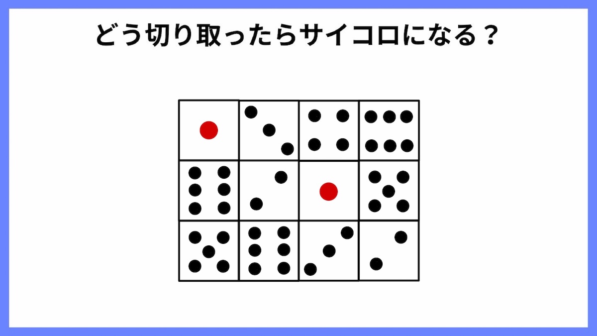 どう切り取るとサイコロになる？