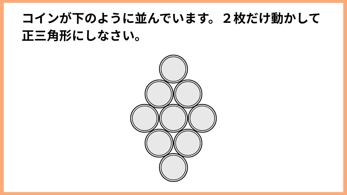 コインを使ったクイズの画像