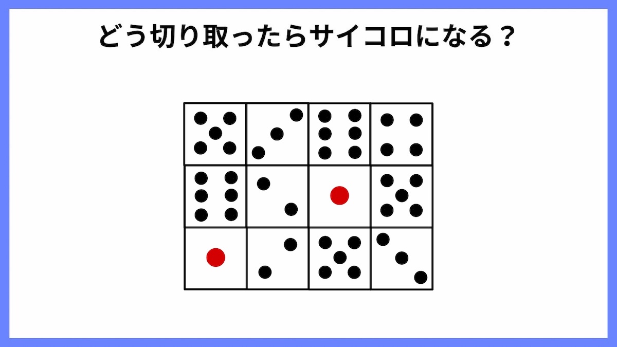 どう切り取るとサイコロになる？