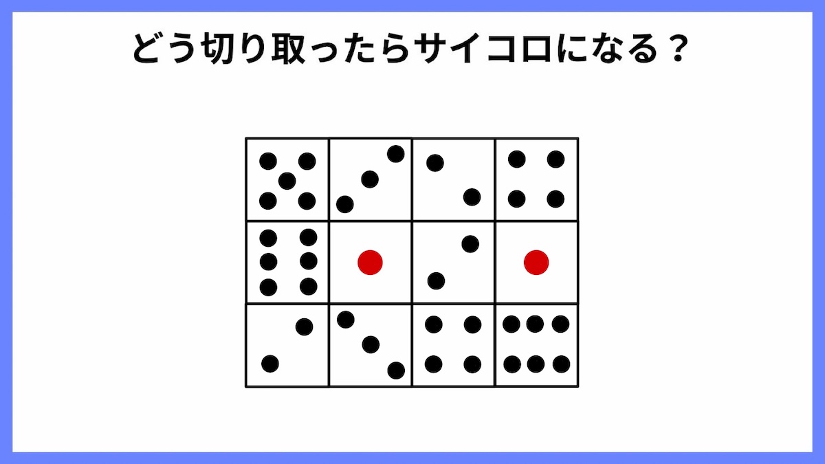 どう切り取るとサイコロになる？