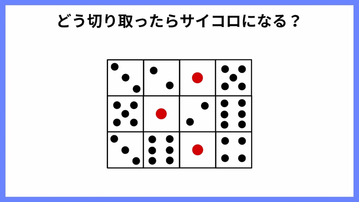 どう切り取るとサイコロになる？
