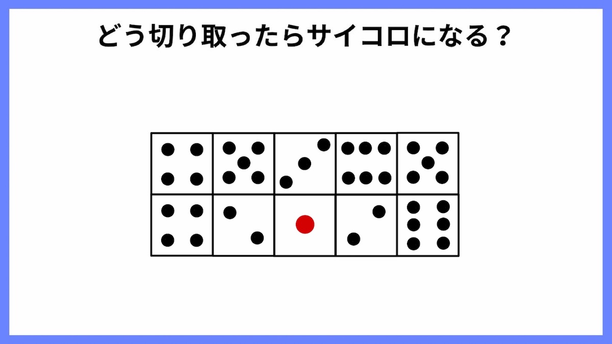 どう切り取るとサイコロになる？