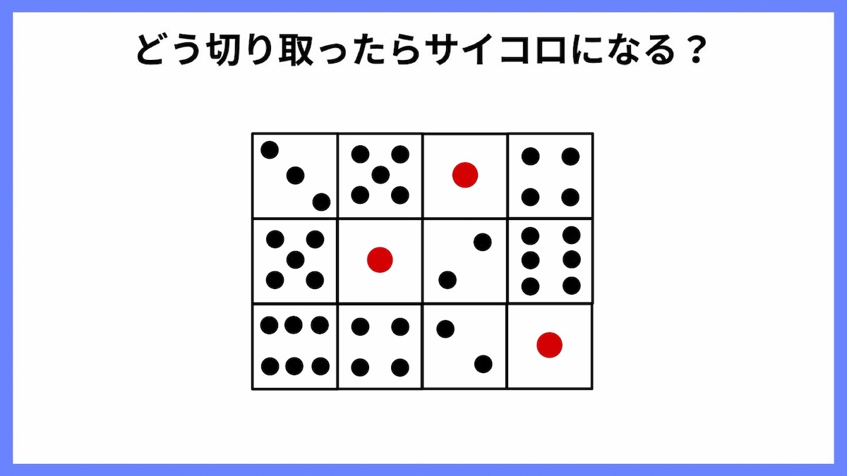 どう切り取るとサイコロになる？
