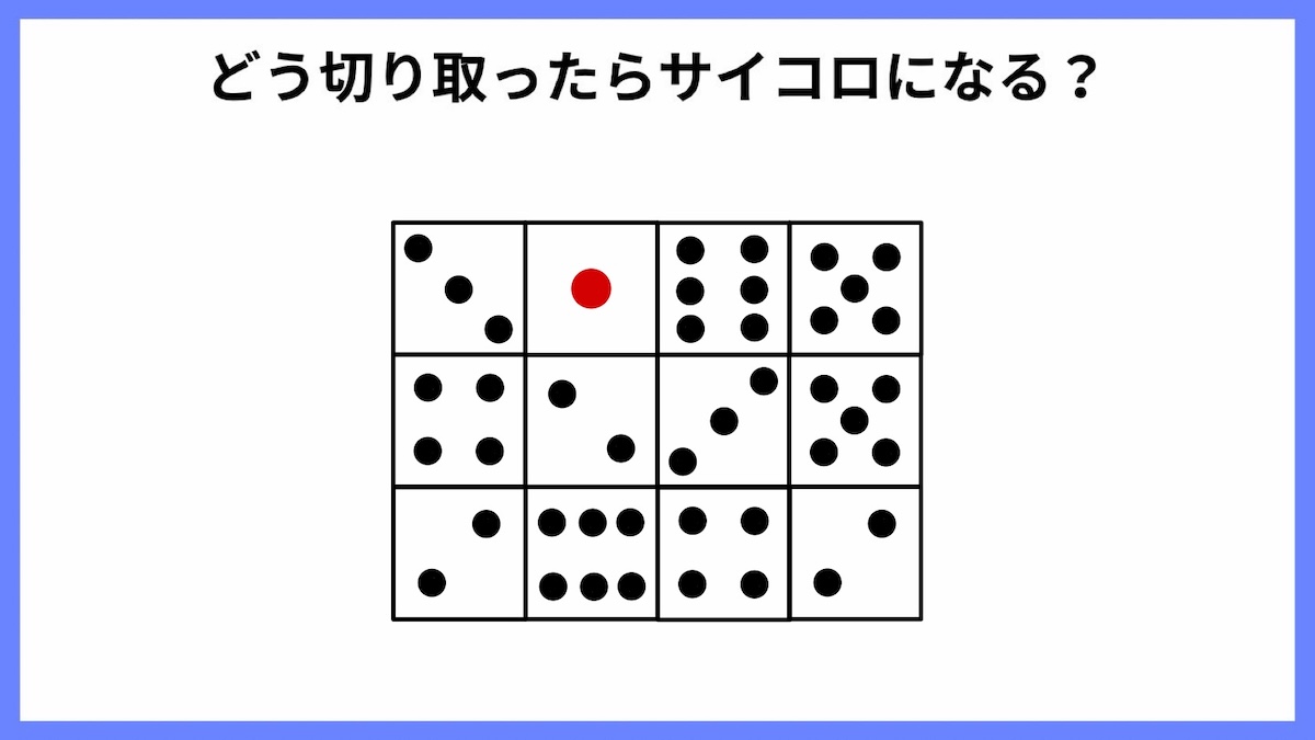 どう切り取るとサイコロになる？